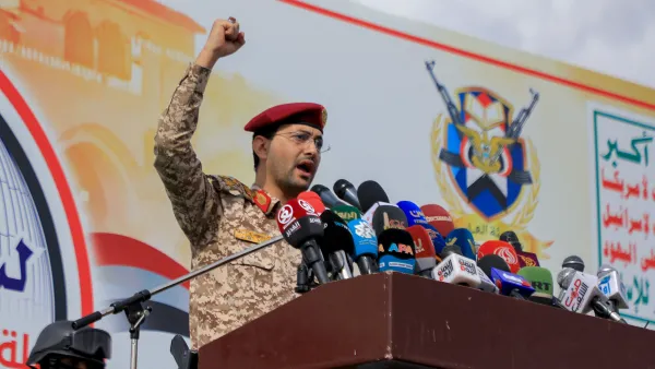 Huthi military spokesman Brigadier Yahya Saree 