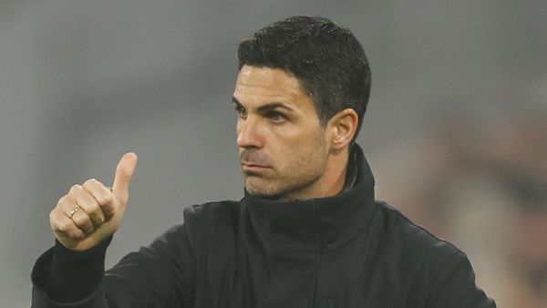 Arsenal's Spanish manager Mikel Arteta reacts from the sidelines during the UEFA Champions League quarter-final second leg football match between FC Bayern Munich and Arsenal FC in Munich, southern Germany on April 17, 2024. (Photo by Odd ANDERSEN / AFP)