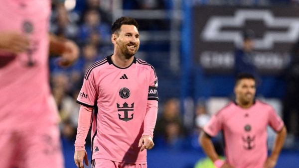 Lionel Messi #10 of Inter Miami looks on during the first half against CF Montréal at Saputo Stadium on May 11, 2024 in Montreal, Quebec. Minas Panagiotakis/Getty Images/AFP (Photo by Minas Panagiotakis / GETTY IMAGES NORTH AMERICA / Getty Images via AFP)