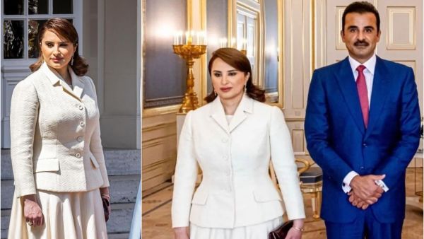 الشيخة جواهر ترافق زوجها الشيخ تميم إلى هولندا