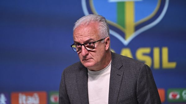 Brazil's national football team head coach, Dorival Junior, gestures during a press conference in Rio de Janeiro, Brazil on May 10, 2024. Dorival Junior named the squad that will participate in the upcoming Copa America in US. (Photo by MAURO PIMENTEL / AFP)