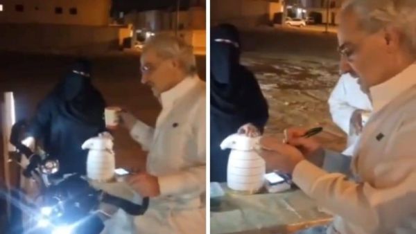 حديث بين الأمير الوليد بن طلال وبائعة شاي