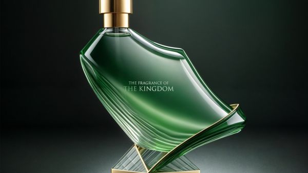 عطر على شكل خريطة المملكة العربية السعودية 