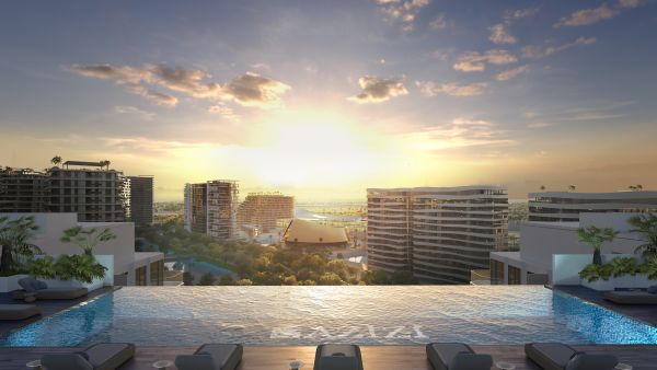 Azizi Venice - Pool. Azizi Developments partners with Spain’s Atec Pools for Azizi Venice and Riviera