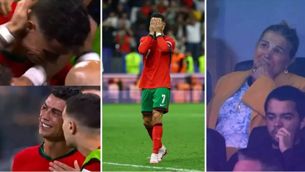 دموع رونالدو ووالدته في يورو 2024