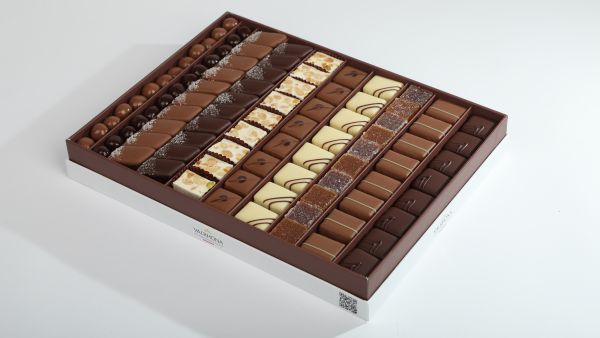 Emirates & Valrhona signature chocolate box - First Class Emirates customers savour more than 45 million luxury chocolates every year