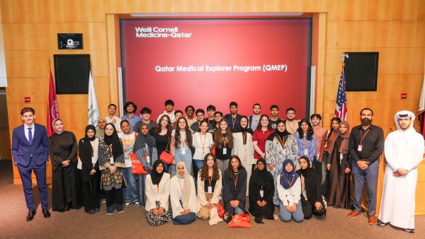 During the event. Local and international high school students participate in WCM-Q’s summer programs