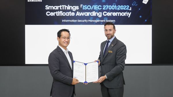 During the event. Samsung Electronics Receives ISO 27001 Certification for Its SmartThings Platform