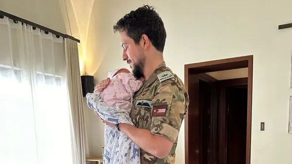 Crown Prince Hussein and his daughter Princess Iman