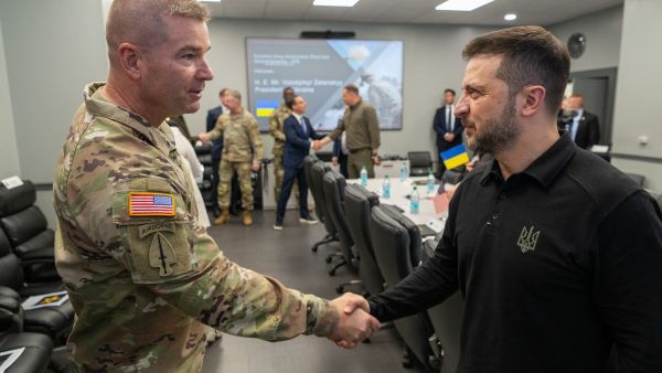 Ukrainian President Volodymyr Zelensky arrived in the United States on September 22 for a crucial visit to present Kyiv's plan to end two and a half years of war with Russia. (Photo by Curt LOTER / US ARMY / AFP)