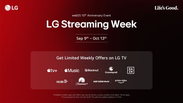 LG TV Owners Worldwide Gain Access to Exciting Offers, Including Discounts and Free Trials from Global and Regional webOS Content Partners LG Streaming Week Marks The Celebration Of A Decade Of Webos