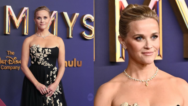 Emmys 2024...ريس ويذرسبون بفستان Demure للغاية من كريستيان ديور