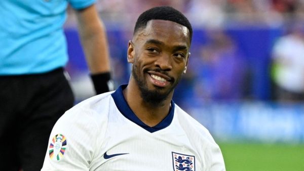 England's forward #17 Ivan Toney reacts during the UEFA Euro 2024 quarter-final football match between England and Switzerland at the Duesseldorf Arena in Duesseldorf on July 6, 2024. (Photo by INA FASSBENDER / AFP)