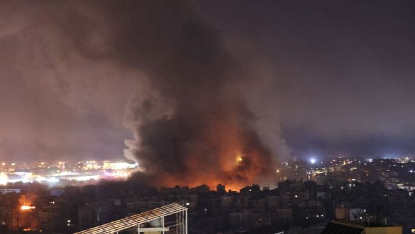 Israeli airstrike targeting an area in Beirut