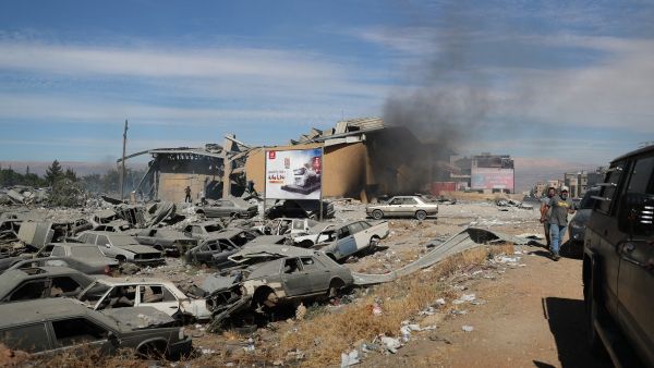 Israeli strike on the Lebanese city of Baalbeck in the Bekaa valley