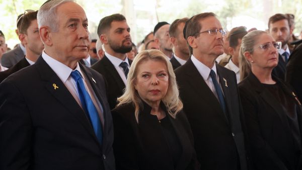 Netanyahu’s memorial speech interrupted by October 7 mourners