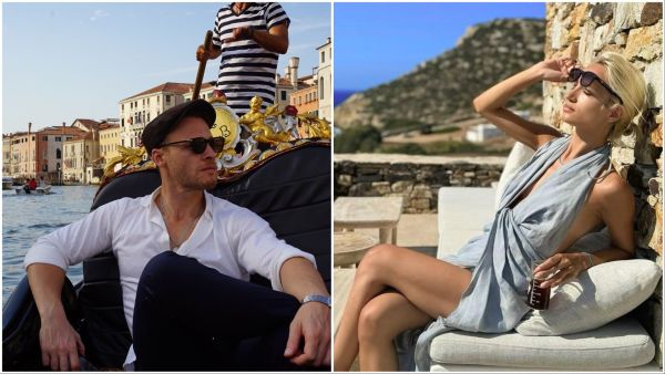 Kerem Bürsin and Melisa Sabancı Tapan. (Social media)
