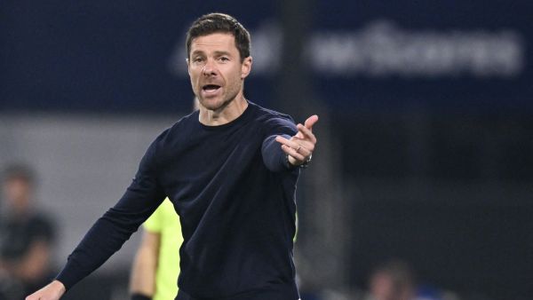 Bayer Leverkusen's Spanish coach Xabi Alonso reacts from the sidelines during the UEFA Champions League 1st round day 1 football match between Feyenoord and Bayer Leverkusen at The De Kuip Stadium, in Rotterdam on September 19, 2024. (Photo by JOHN THYS / AFP)