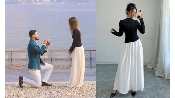 فستان خطوبة شيرين من شي إن...إليكي رقمه وكيفية الحصول عليه وجمالية تفاصيله