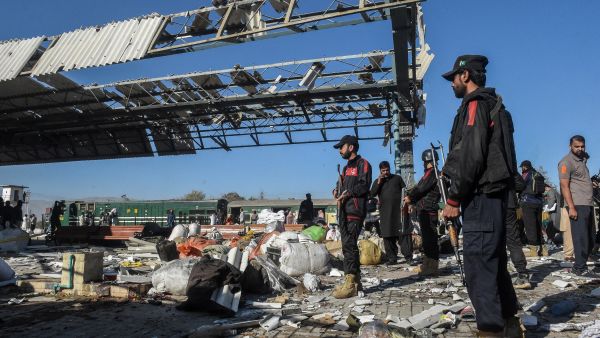 explosion at a railway station in Quetta