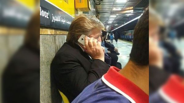 Iranian Trump was spotted in Tehran. (Reddit) Iranian Trump