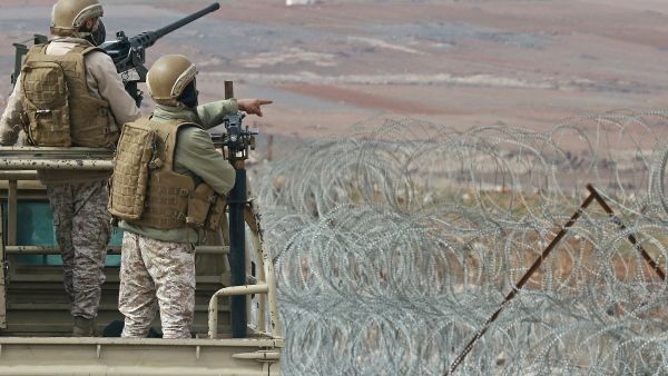 جنود أردنيون بالقرب من الحدود مع سوريا