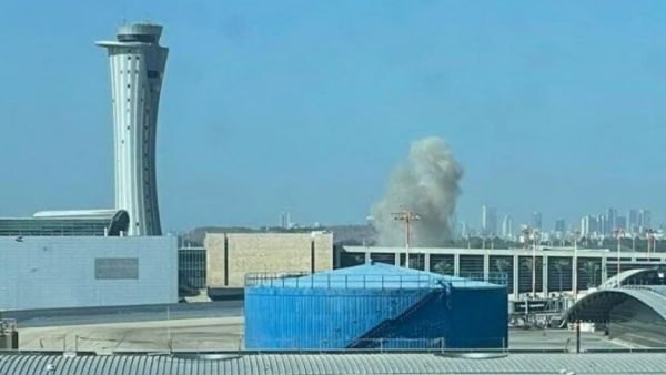 سقوط صاروخ داخل مطار بن غوريون
