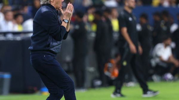 Hilal's Portuguese coach Jorge Jesus reacts during the Saudi Pro League football match between Al-Nassr and Al-Hilal at Al-Awwal Park in Riyadh on November 1, 2024. (Photo by Fayez NURELDINE / AFP)