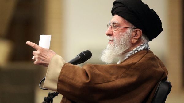 This handout picture provided by the office of Iran's Supreme Leader Ayatollah Ali Khamenei on December 11, 2024 shows him addressing supporters in Tehran. AFP PHOTO / HO / KHAMENEI.IR Iran's Supreme Leader Ayatollah Ali Khamenei