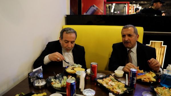 Iranian Foreign Minister Abbas Araghchi enjoying his Shawerma in Damascus. (X/@araghchi) Iranian Foreign Minister Abbas Araghchi