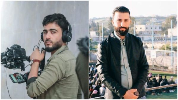 Syrian journalists Ahmad Al-Omar and Alaa Al-Abrash. (X) Syrian journalists