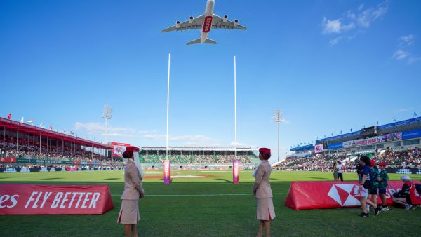 A sky-high nod to the 53rd UAE Eid Al Etihad at Emirates Dubai 7’s