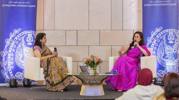 Conversation with Kamila Shamsie Award-Winning Writer-in-Residence at GU-Q Credits “Literary Meandering” for Success at Qalam Event