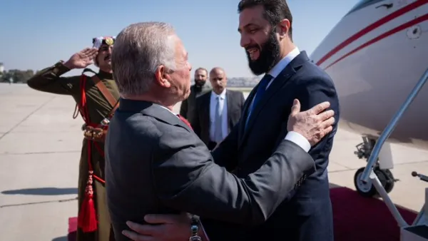 Jordan King Abdullah, Syrian Interim President Ahmed al-Sharaa
