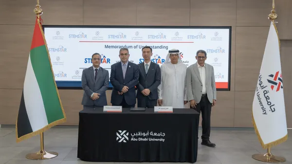 جامعة أبوظبي و"شنغهاي ستمستار" تبرمان اتفاقية استراتيجية لتطوير البحث والتعليم في مجالات العلوم والتكنولوجيا والهندسة والرياضيات والذكاء الاصطناعي