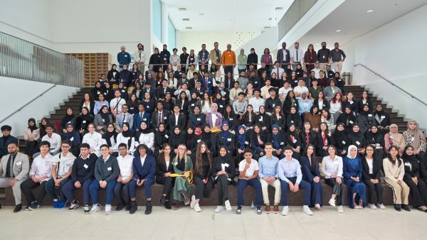 During the event. More than 200 high school students participate in WCM-Q research competition