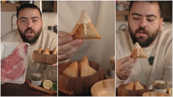 Saudi chef Abu Omar. (YouTube/@Bo3omar22) Saudi chef Abu Omar makes world's most-expensive Samosa