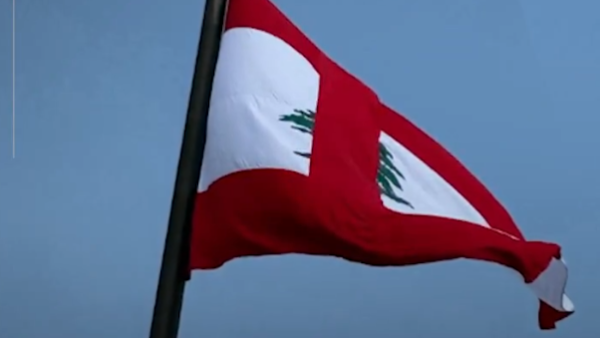 Lebanese citizens wake up to a modified national flag in Martyrs’ Square