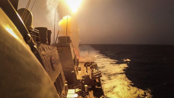 Houthis claim ballistic missile strike on US navy supply ship in red sea