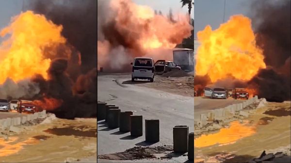 Gas pipeline explosion sparks fire in Egypt  