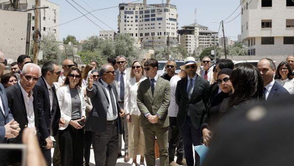 Israeli forces shot fire on Arab and foreign diplomats in Jenin
