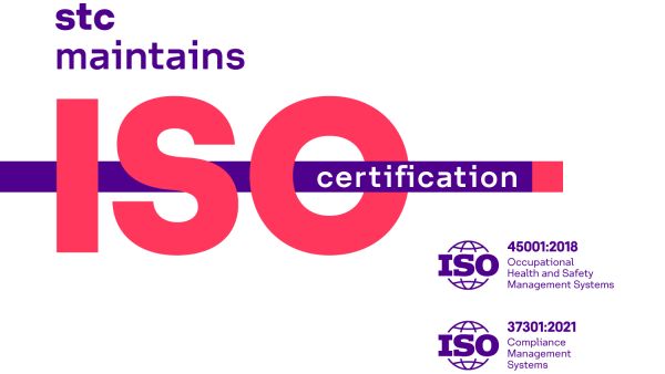 stc earns ISO 45001:2018 and ISO 37301:2021 certification