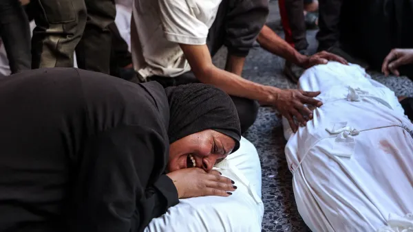 Israeli strikes hit café, charging station in Gaza, killing dozens of civilians