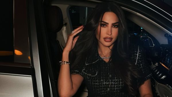 فوز الفهد بفستان من تصميم غيلي صعب في حفل ما قبل زفاف يومي خوري