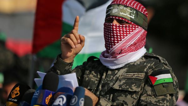 The Al-Qassam Brigades spokesperson Abu Obeida Al-Qassam Brigades spokesperson Abu Obeida