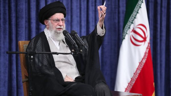 This handout picture released by the office of Iran's Supreme Leader Ayatollah Ali Khamenei shows him addressing the crowd during a meeting with the head of the judiciary and other officials in Tehran on July 16, 2025. Khamenei said on July 16 that Israel's attacks during last month's 12-day war were intended to weaken the Islamic republic's system and spark unrest to topple it. (Photo by KHAMENEI.IR / AFP) Iran prepares for worst-case scenarios as risk of war escalates