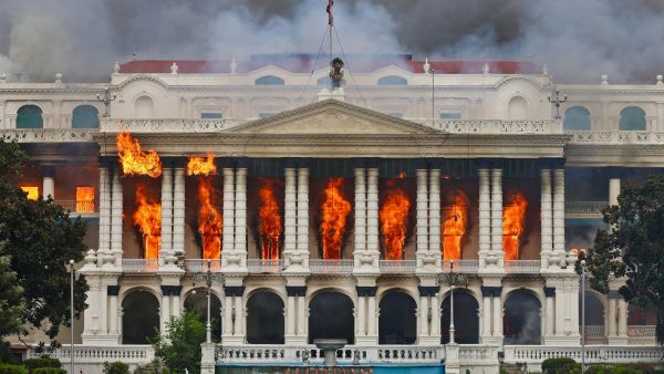 Nepalese Parliament torched and PM resigns 