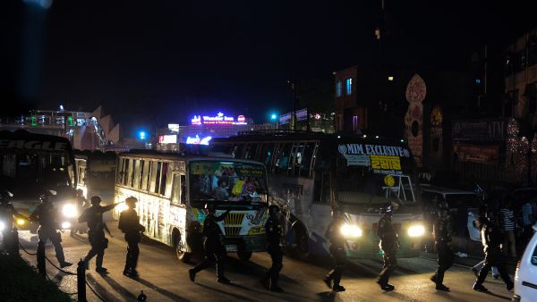 three crude bomb blasts struck passenger buses in Bangladesh