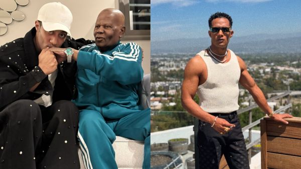 Mohamed Ramadan & his father 