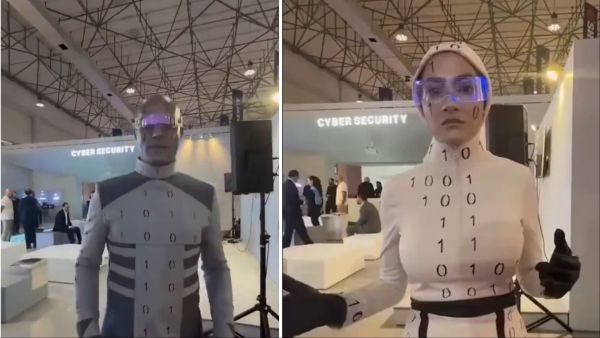 Humans disguised as robots